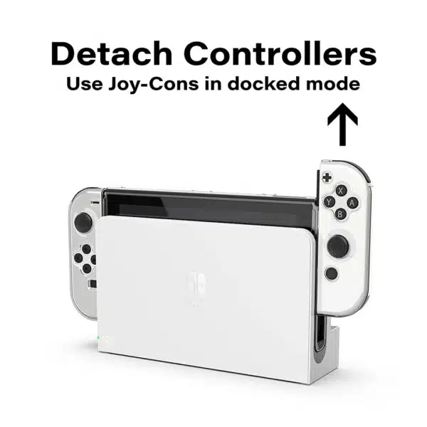 Nyko Thin Case Clear Dockable Protective Case for Nintendo Switch OLED - Image 4