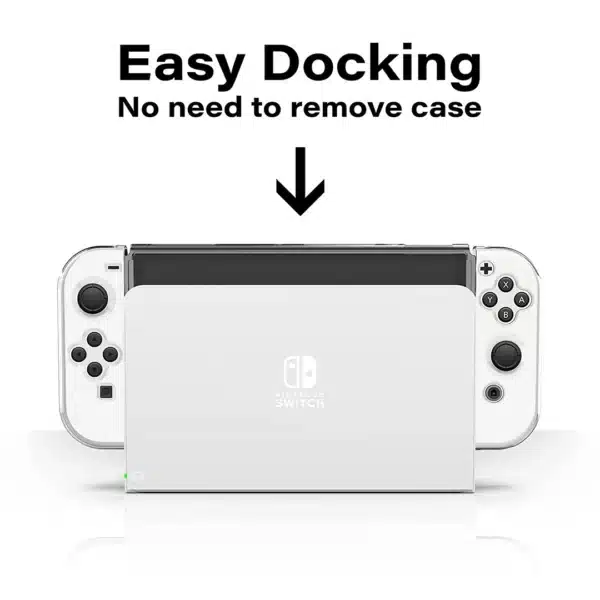 Nyko Thin Case Clear Dockable Protective Case for Nintendo Switch OLED - Image 3