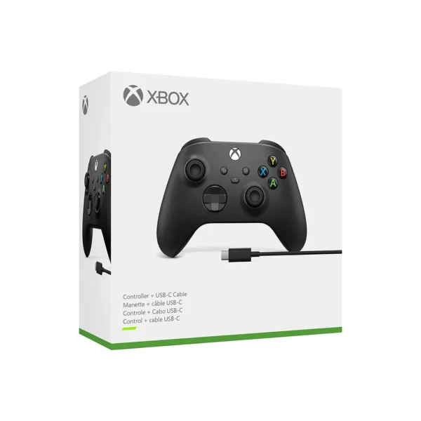 Xbox Core Wireless Controller + USB-C Cable – Carbon Black