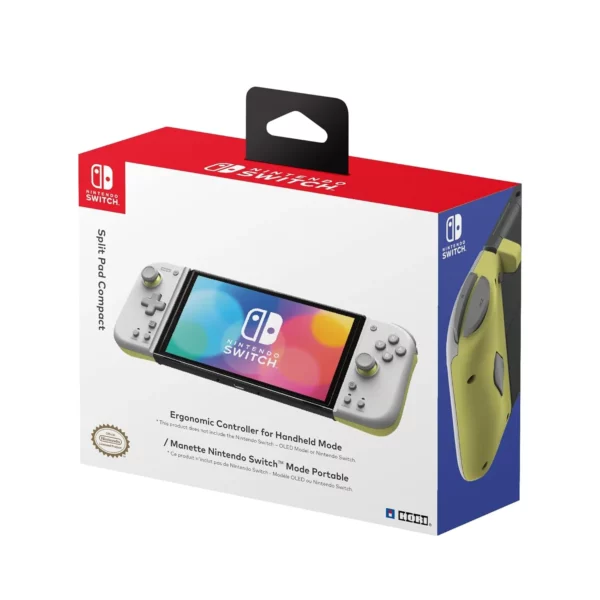 HORI Split Pad Compact Light Gray & Yellow for Nintendo Switch